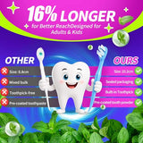 Alosalut Pre-Pasted Disposable Toothbrushes - Individually Wrapped Mini Travel Toothbrush with Floss - Green (36 Pack)