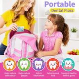 Alosalut 200 Count Dental Floss Picks for Kids - Easy-to-Use Fun Animal-Shape Toddler Flossers - Saf - 200 Count
