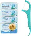 Alosalut Dental Floss Picks - Mint Flavored Flossers with Built-in Toothpick for Deep Cleaning - Strong & Smooth Floss Sticks in Portable Boxes for Family Home Travel - Adults & Kids