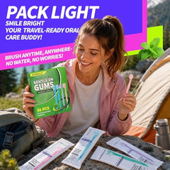 Alosalut Pre-Pasted Disposable Toothbrushes - Individually Wrapped Mini Travel Toothbrush with Floss - Mixed (36 Pack)