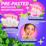 Alosalut Pre-Pasted Disposable Toothbrushes - Individually Wrapped Mini Travel Toothbrush with Floss - Pink (36 Pack)