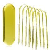 Alosalut 6 Pack Tongue Scrapers - Reusable & Easy to Clean Tongue Cleaner - Medical Grade Stainless  - Silver - Classic (6 Count)