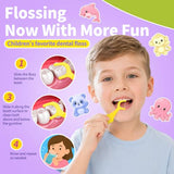 Alosalut 200 Count Dental Floss Picks for Kids - Easy-to-Use Fun Animal-Shape Toddler Flossers - Saf - 200 Count