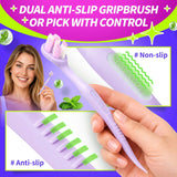 Alosalut Pre-Pasted Disposable Toothbrushes - Individually Wrapped Mini Travel Toothbrush with Floss - Purple (36 Pack)
