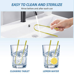 Alosalut 6 Pack Tongue Scrapers - Reusable & Easy to Clean Tongue Cleaner - Medical Grade Stainless  - Gold - U-Shaped (6 Count)