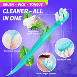 Alosalut Pre-Pasted Disposable Toothbrushes - Individually Wrapped Mini Travel Toothbrush with Floss - Green (36 Pack)