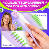 Alosalut Pre-Pasted Disposable Toothbrushes - Individually Wrapped Mini Travel Toothbrush with Floss - Mixed (120 Pack)