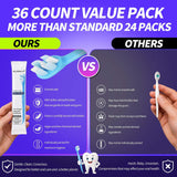 Alosalut Pre-Pasted Disposable Toothbrushes - Individually Wrapped Mini Travel Toothbrush with Floss - Pink (36 Pack)