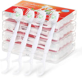 Alosalut 40 Pack Mini Disposable Toothbrushes with Detachable Floss Pick - No Rinse Travel Toothbrus - Green Tea
