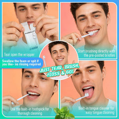 Alosalut 76 Pack Pre-Pasted Disposable Toothbrushes - White - Product detail 5