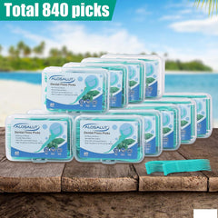 Alosalut B0FS6CVB89 840 Count Mint Dental Floss Picks - detail 1
