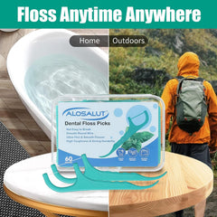 Alosalut B0FS6CVB89 840 Count Mint Dental Floss Picks - detail 4