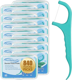 Alosalut B0FS6CVB89 840 Count Mint Dental Floss Picks - main image