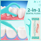 Alosalut Individually Wrapped Dental Floss Picks - Mint Flavored Flossers with Built-in Toothpick -  - 600 Pack