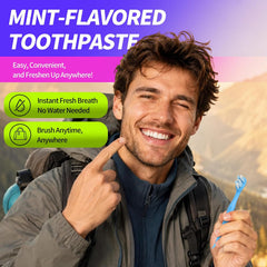 Alosalut Pre-Pasted Disposable Toothbrushes - Individually Wrapped Mini Travel Toothbrush with Floss - Purple (36 Pack)