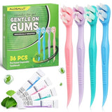 36 Pack Pre-Pasted Disposable Toothbrushes - Mini Travel Toothbrush
