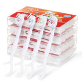 40 Pack Mini Disposable Toothbrushes - with Detachable Floss Pick
