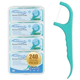240 Count Dental Floss Picks - Mint Flavored with Built-in Toothpick