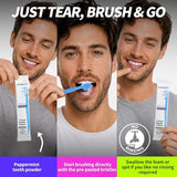 36 Pack Pre-Pasted Mint Disposable Toothbrushes - Fluoride Free No Rinse